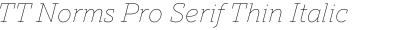 TT Norms Pro Serif Thin Italic